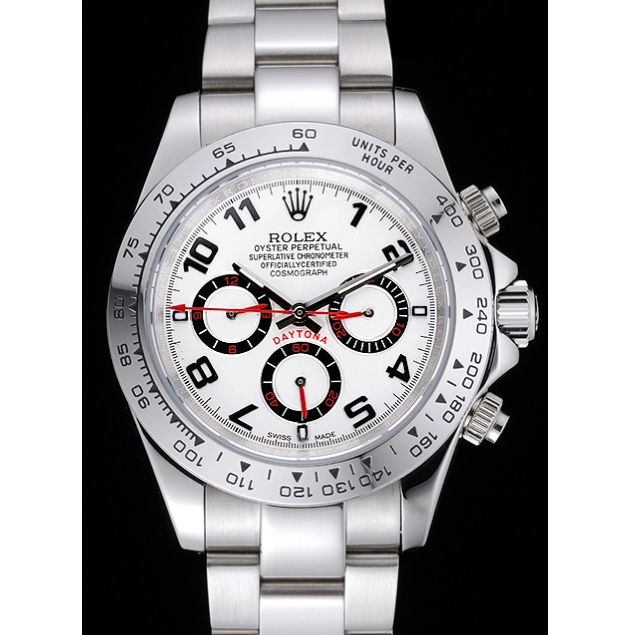 Aaa replica watch Stainless Cosmograph Bezel Rolex 1454242 Daytona White Dial Steel White 0716